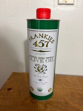 Frankies 457 Organic Extra Virgin Olive Oil - Green & White Tin